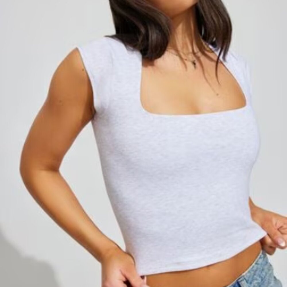 Portia Square Neckline Tee